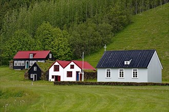 Historic houses in Skogar Museum Village
