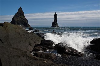 Rock formation Reynisdrangar near Vik i Myrdal