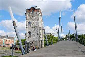 Footbridge and climbing tower