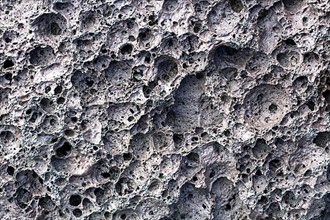 Volcanic lava with holes