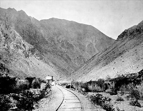 The high mountain route of the Oroya Railway through the Cordillera