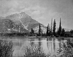 Cascade Mountain on the Bow River in Alberta