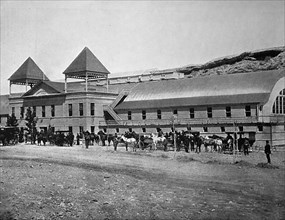 The construction of what was then the largest bathhouse in the United States in South Dakota