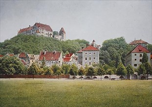 Historic photo of Trausnitz Castle near Landshut
