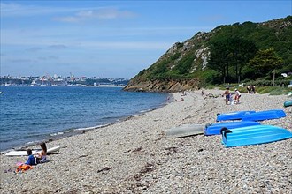 Greve de Kerdrein beach on the Plougastel-Daoulas peninsula in the Bay of Brest