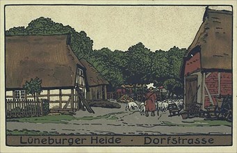 Dorfstrasse in der Lueneburger Heide