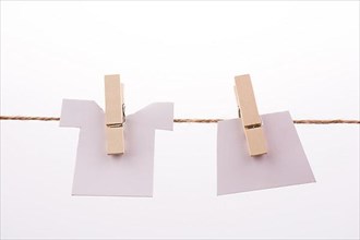Clothespins holding clothes