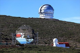 Roque de los Muchachos Observatory in the Caldera de Taburiente National Park