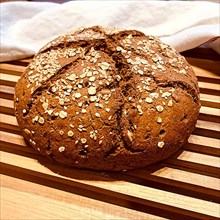Wholemeal rye bread with oat flakes