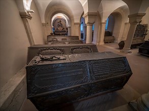 Crypt with coffins in Brunswick Cathedral
