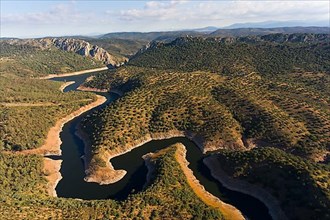 Aerial view of Extremadura at Monfraguee National Park