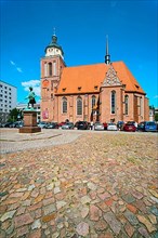 Marienkirche zu Dessau with Prince Leopold Monument, Dessau-Rosslau