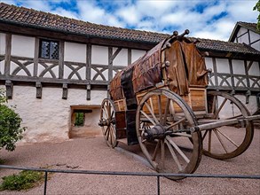 Covered wagon in the courtyard of Wartburg Castle, Eisenach