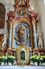 Side altar with St. Verena, St. Verena Parish Church