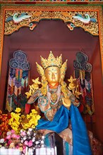 Llama statue with prayer shawl, Thiksey Gompa