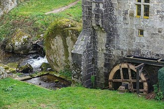 Moulin du Chaos Chaos mill at the entrance to the forest of Huelgoat, Parc Naturel d'Armorique