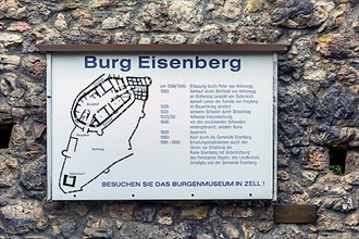 Info sign, Eisenberg castle ruins near Pfronten