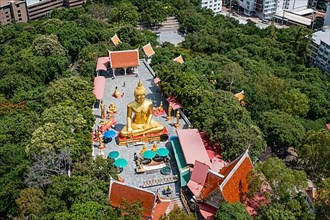 Big Buddha, aerial view with drone