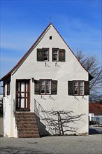 The Kaufbeuren customs house in fine weather. Kaufbeuren, Swabia
