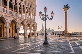 Piazzetta with Doge's Palace and Marcus Column in front of San Giorgio Island, Venice
