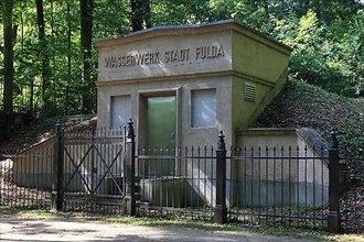 Historic waterworks at Frauenberg, Fulda