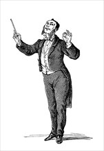 Conductor, various movements while conducting an orchestra
