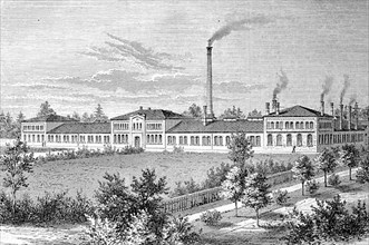 Company building 1880, Dick and Kirschten was an important manufacturer of carriages and wagons in Offenbach am Main