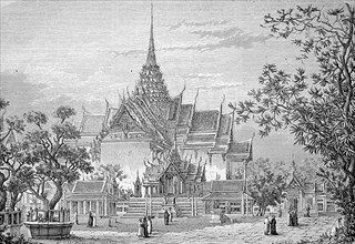 The Temple with the Funerary Urns of the Kings of Siam, c. 1885