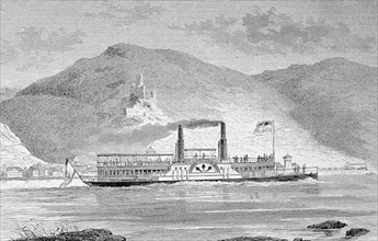 The New Rhine Steamer, Steamboat on the Rhine Named Humboldt