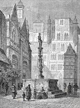 The historic market place of Hildesheim, c. 1885