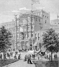 Historical illustration of the new building of Wilhelm Kurtz Photography in New York, USA