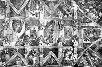 Historic image of A part of the ceiling of the Sistine Chapel, Vatican