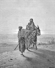 The flight into Egypt is a biblical event described in the Gospel of Matthew. Shortly after the visit of the Magi, who had learned that King Herod intended to kill the children in the area