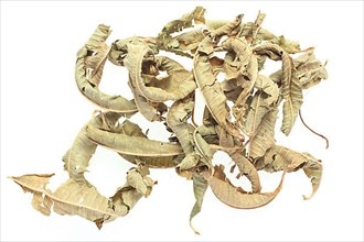Dried leaves of the medicinal plant verbena,
