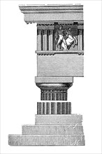 Architectural style, Doric column at the Parthenon in Athens in 1880