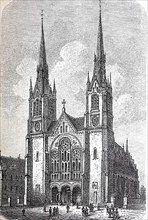 St. Laurence's Church in Diekirch in 1880, Luxembourg