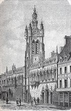 The Town Hall of Douai in 1882, Hauts-de-France