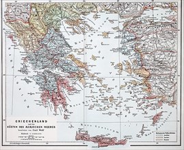 Map of Greece from the late Middle Ages, Historical