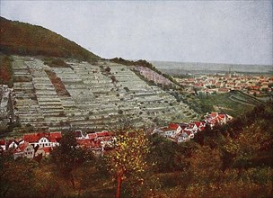Historical photo around 1880 of Bad Duerkheim, Germany
