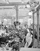 The assassination at Cafe Terminus, a popular cafe in the late 19th century near the Gare Saint-Lazare in Paris