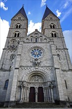 The Adalbero Church in Wuerzburg in fine weather. Lower Franconia, Franconia