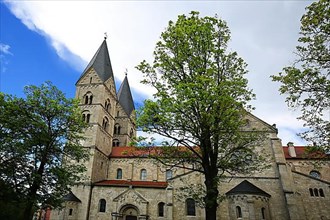 The Adalbero Church in Wuerzburg in fine weather. Lower Franconia, Franconia