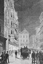The Kaerntnerstrasse or Carinthian Street in Vienna in the Evening, Austria