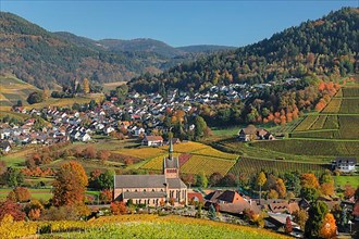 View of Kappelrodeck in autumn, Black Forest