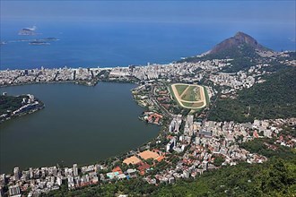 View of Rio de Janeiro from Mount Corcovado, Brazil