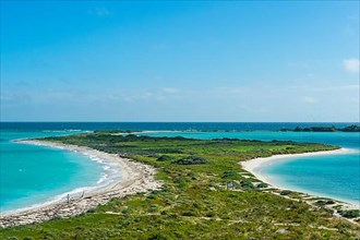White sand beach in turquoise waters, Fort Jefferson