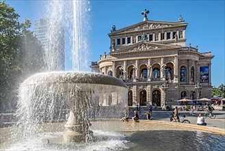 Lucae Fountain by Edwin Hueller, fountain with fountain in front of the Alte Oper opera house by Richard Lucae from the Wilhelminian period