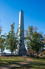 Obelisk in the old english settlement Jamestown, first permanent setltlement in the Americas