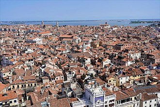 View of the roofs of Venice from the Campanile, Piazza San Marco