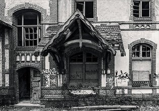 Black and white, architecture of the Beelitz sanatoriums